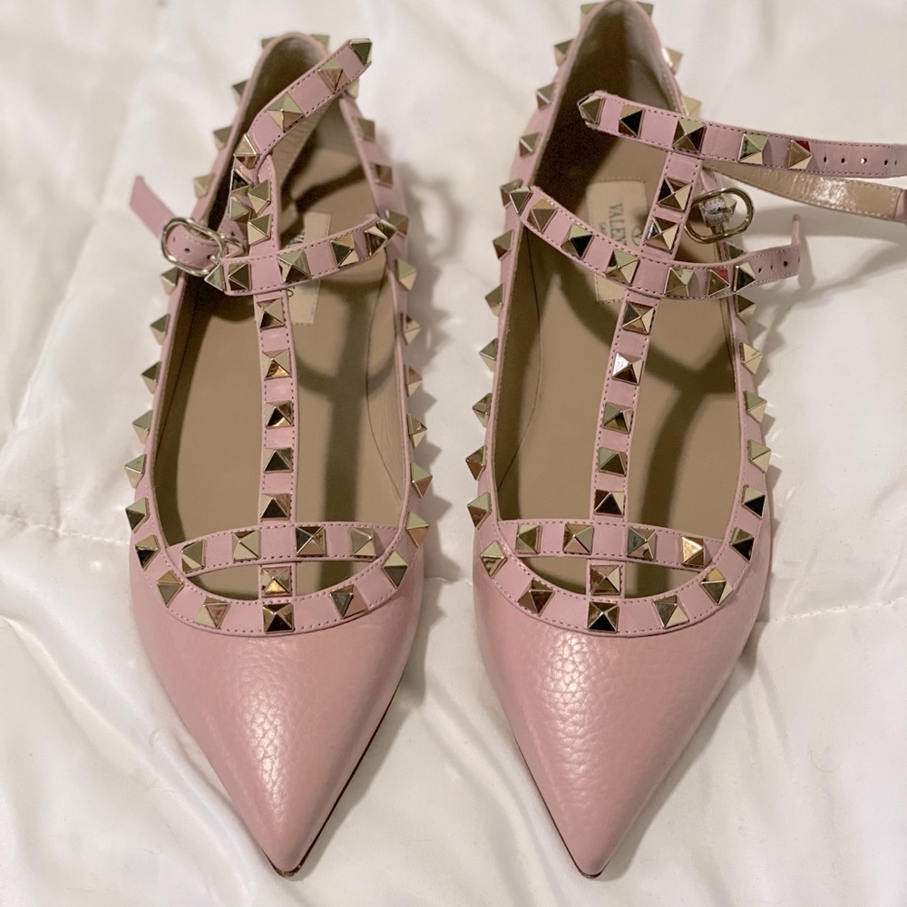 Brand new Valentino Rockstud cage flats 37.5